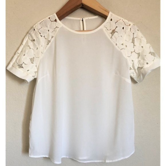 Unbranded Floral Lace Sleeve Blouse - Picture 1 of 8